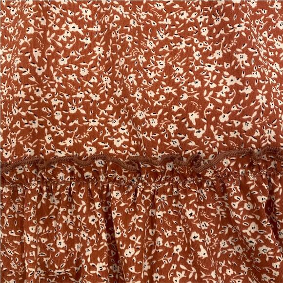 Womens Large Dress Boho Fall Halter Dress Cottage Babydoll Dress Tie Neck Cut Ou - Picture 4 of 12